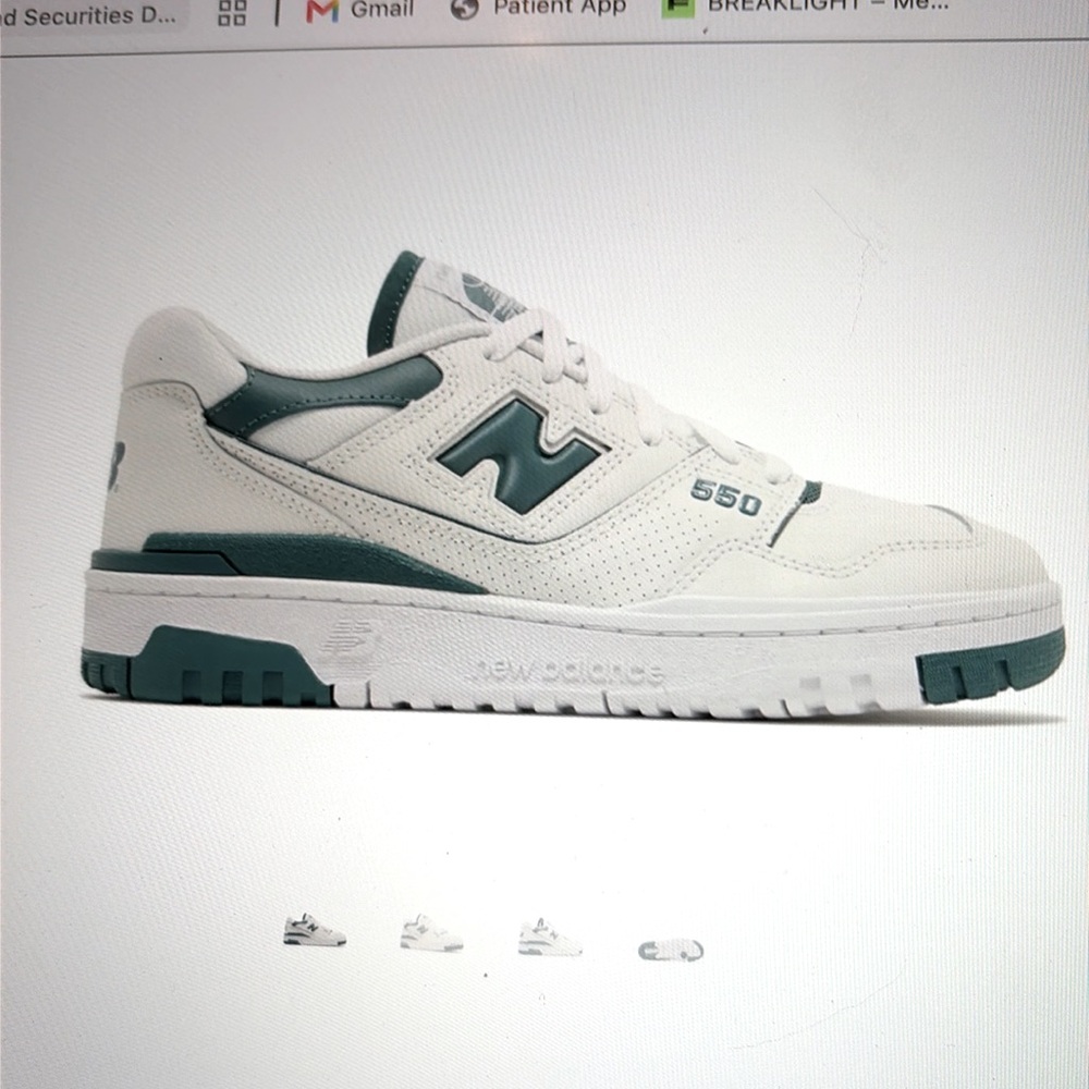 NEW BALANCE 550, worn once. Women’s SZ 9.5